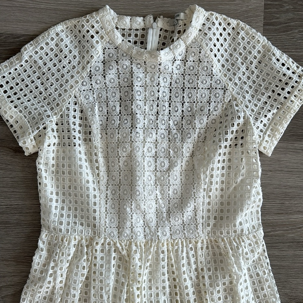 Madewell White Eyelet Midi Dress - Picture 2 of 7